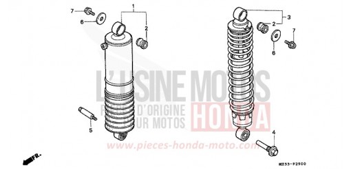 KISSEN, HINTEN GL1500SES de 1995